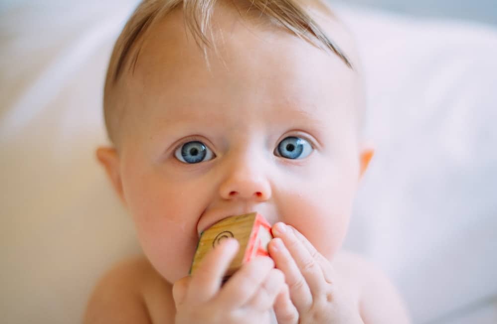 Baby with blue eyes