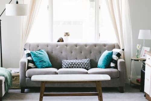 Sofa in a living room