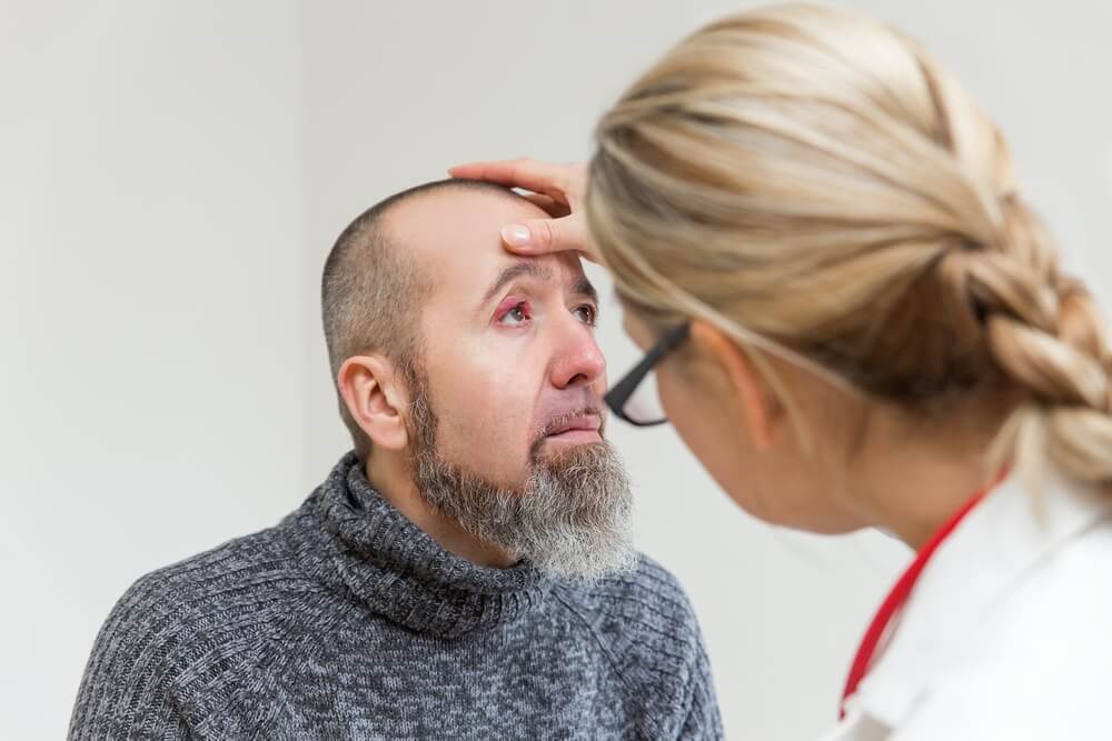 Man Getting Eye Health Check Up