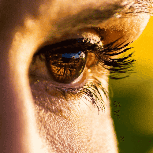 Close up of a person's eye